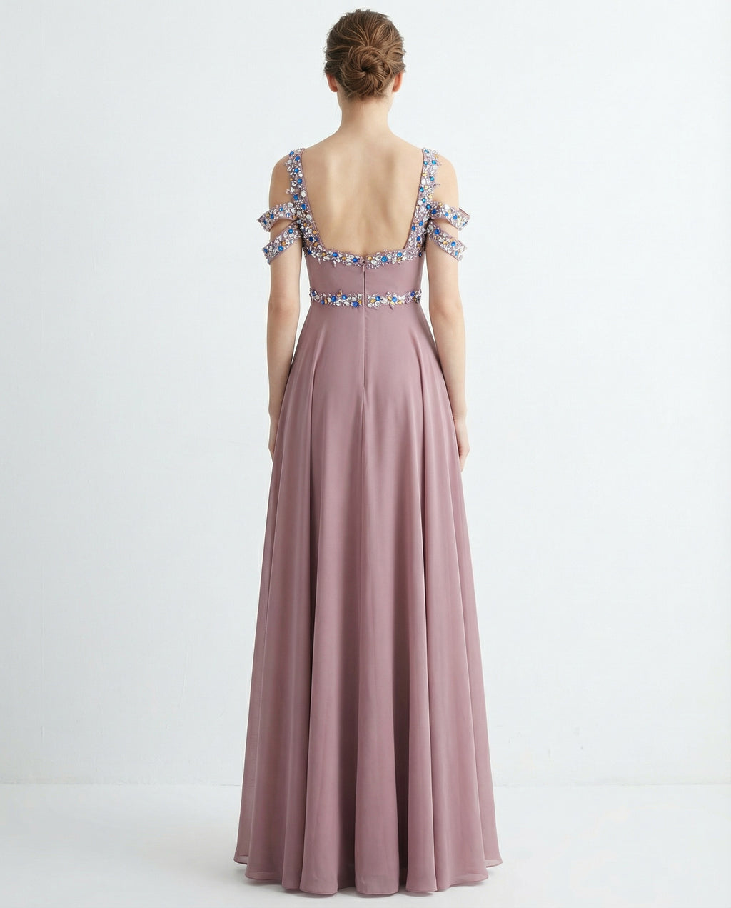 Empire A-line Chiffon Prom Dress with Straps