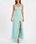 Spaghetti Straps Chiffon Prom Dress with Slit