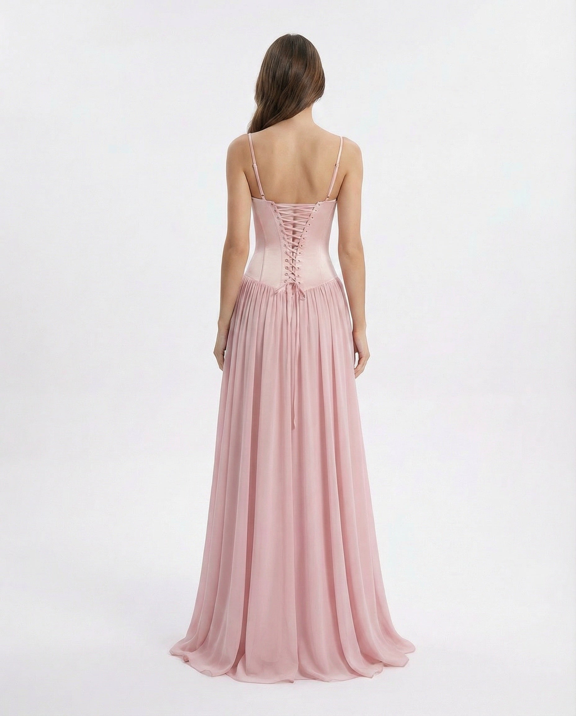 Sweetheart Satin and Chiffon A-line Prom Dress