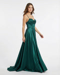 Spaghetti Straps Satin A-line Prom Dress