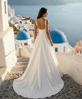 Square Neck Satin Princess Wedding Dress