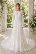 White Halter A-Line Lace Floor-length Wedding Dress With Lace and Open Back and Open Back