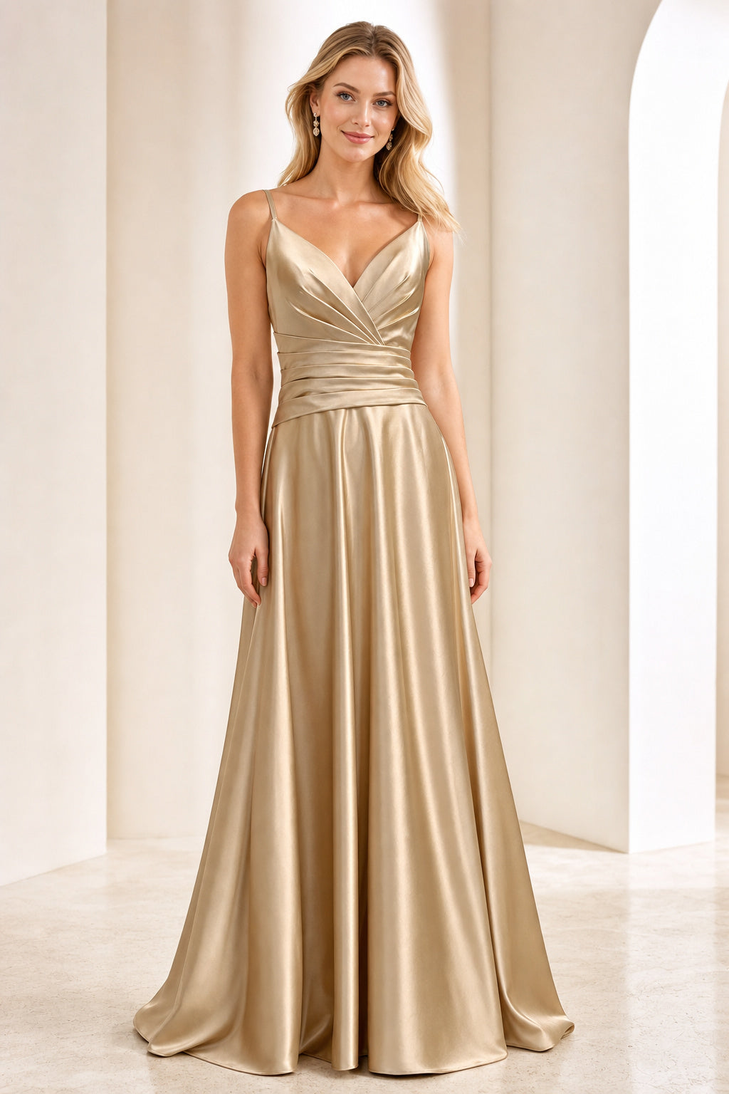 Ivory Square A-Line Lace Floor-length Wedding Dress With Lace and Front Slit and Open Back