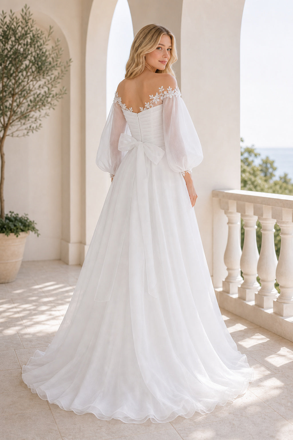 Ivory Sweetheart A-Line Lace Floor-length Wedding Dress With Lace and Front Slit and Open Back