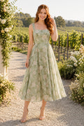 Sky Blue Semi Formal Wedding Guest Sheath Dress front view