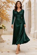 Burgundy Fall Wedding Guest Sheath Dress Style MG_301525 front view