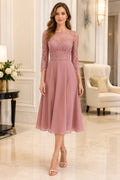 Champagne Modest Cocktail Sheath Dress front view