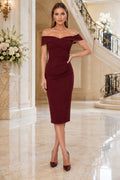 Lavender Cocktail Wedding Guest Sheath Dress front view