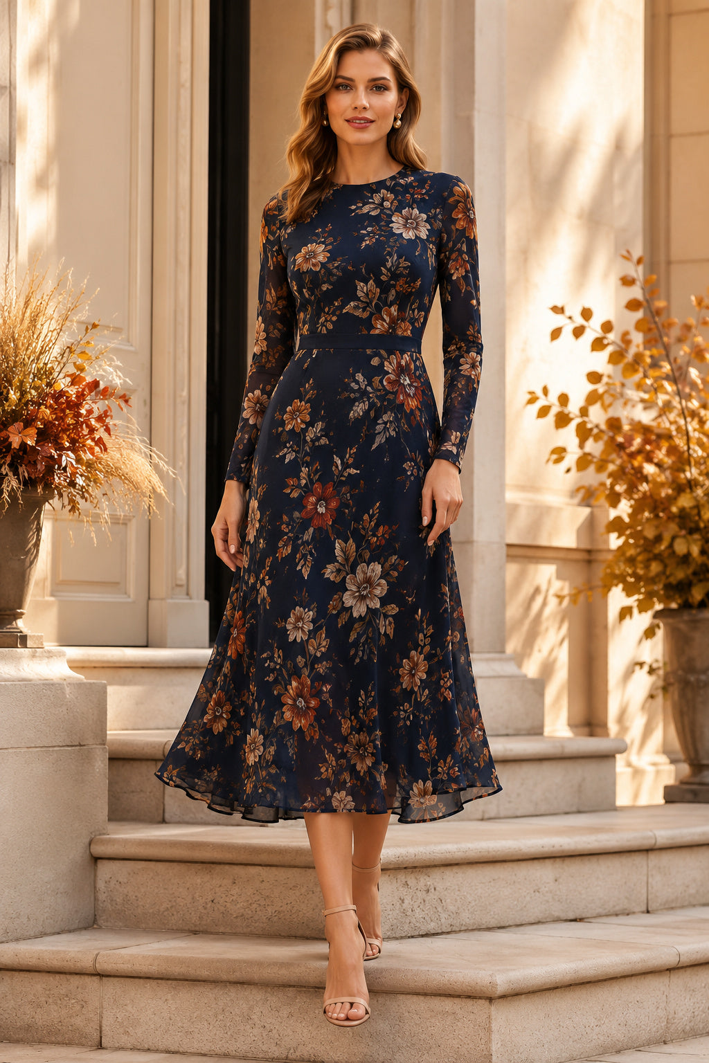 Burgundy Fall Wedding Guest Sheath Dress Style MG_301528 front view