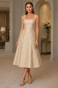 Champagne Wedding Guest Sheath Dress Style MG_301581 front view