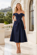 Champagne Formal Cocktail Midi Sheath Dress front view