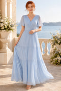 Dark Navy Modest Wedding Guest Sheath Dress front view