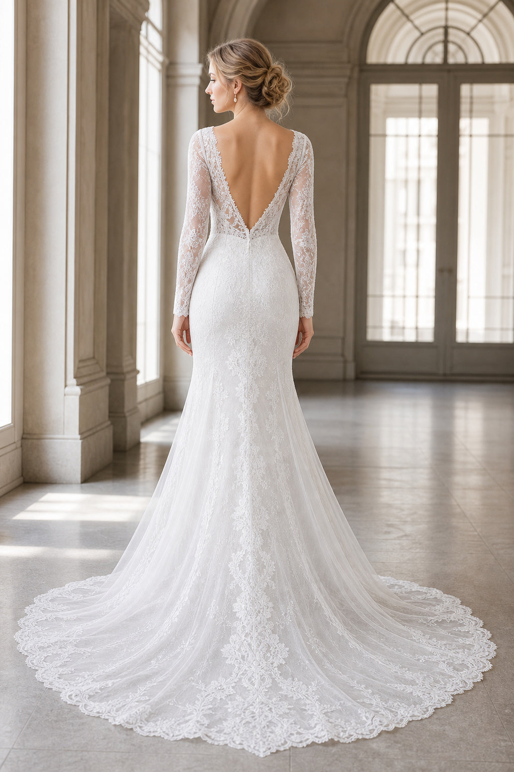 White Sweetheart Sheath Satin Floor-length Wedding Dress With Layered Skirt and Beaded Bodice and Open Back
