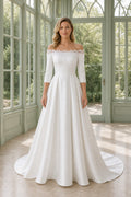 White Halter Mermaid Lace Floor-length Wedding Dress With Lace and Layered Skirt and Open Back