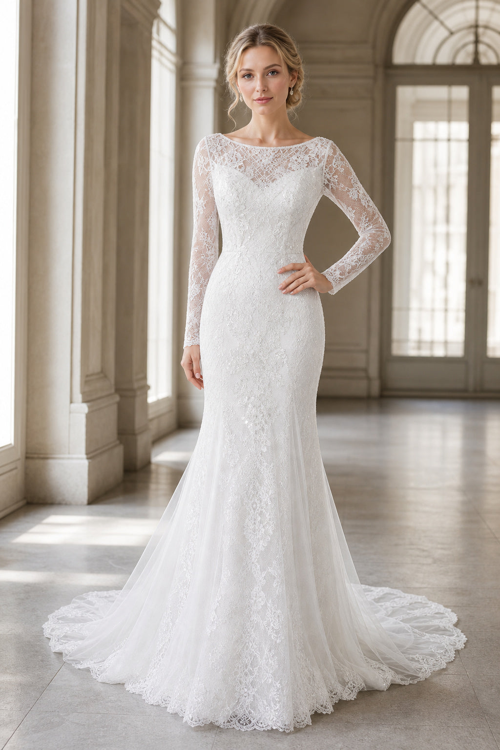 White Sweetheart Sheath Satin Floor-length Wedding Dress With Layered Skirt and Beaded Bodice and Open Back