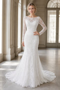 White Sweetheart Sheath Satin Floor-length Wedding Dress With Layered Skirt and Beaded Bodice and Open Back