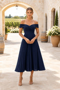 Lavender Vineyard Wedding Guest Sheath Dress front view