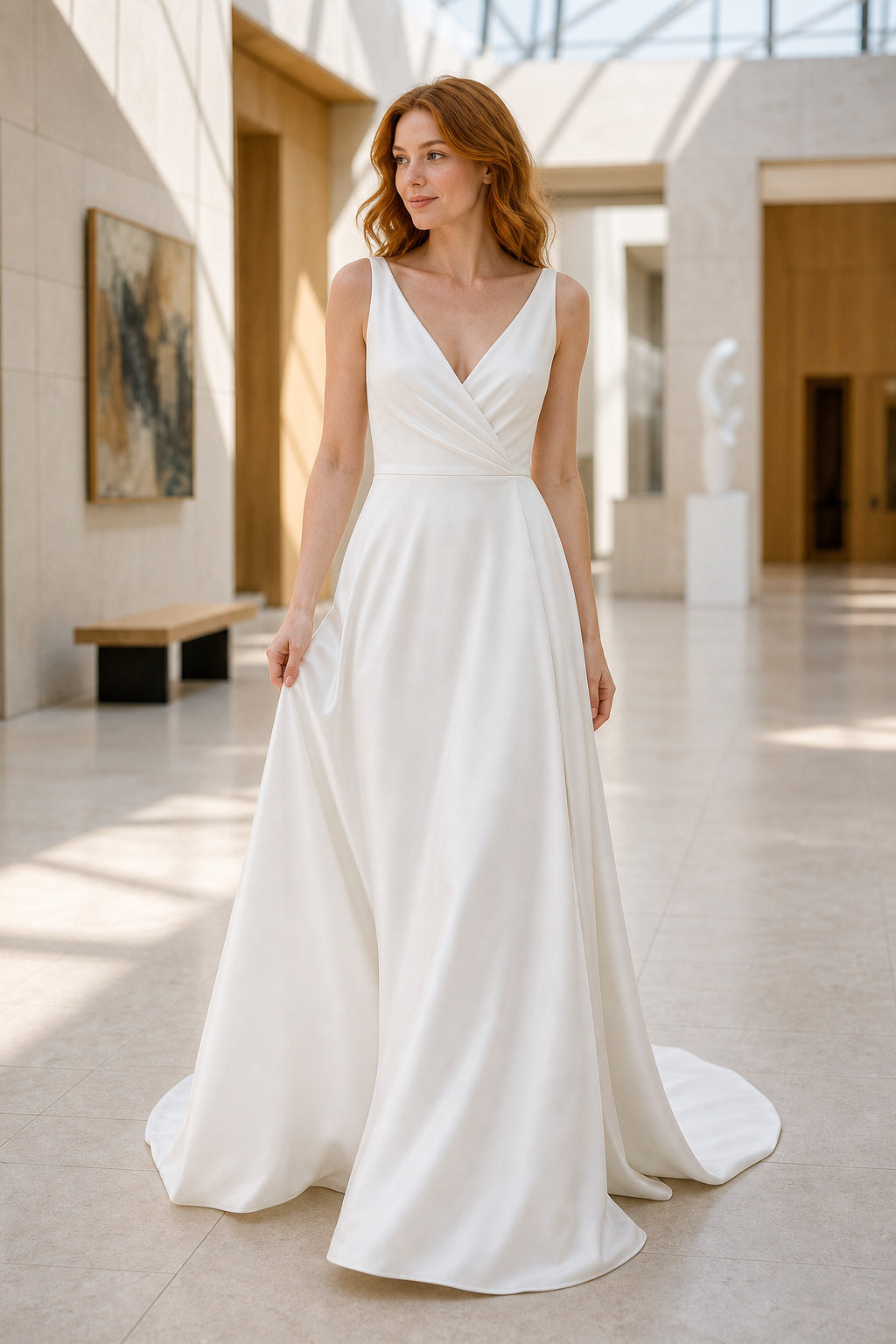White Bateau Cap Sleeves Mermaid Lace Floor-length Wedding Dress With Lace and Beaded Bodice and Open Back