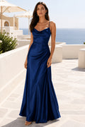 Sky Blue Beach Wedding Guest Sheath Dress front view