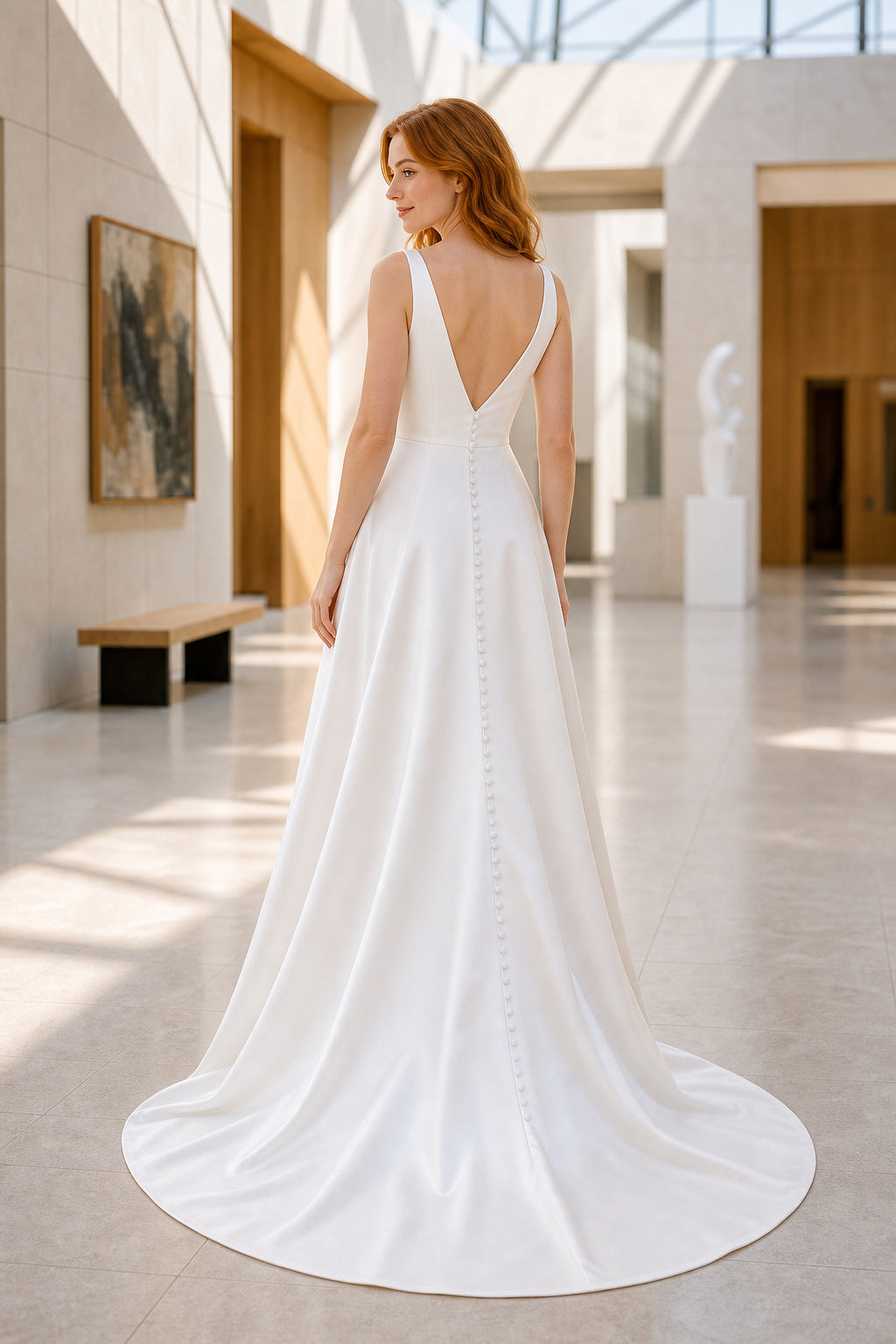 White Bateau Cap Sleeves Mermaid Lace Floor-length Wedding Dress With Lace and Beaded Bodice and Open Back