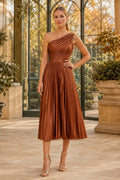 Burgundy Fall Wedding Guest Sheath Dress Style MG_301527 front view