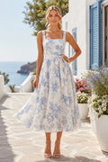 Lavender Boho Wedding Guest Sheath Dress front view