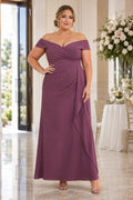 Lavender Plus Size Wedding Guest Sheath Dress front view
