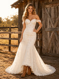 Maternity Wedding Dress Halter Spaghetti Strap Beach Bridal Gown with Split Front front view