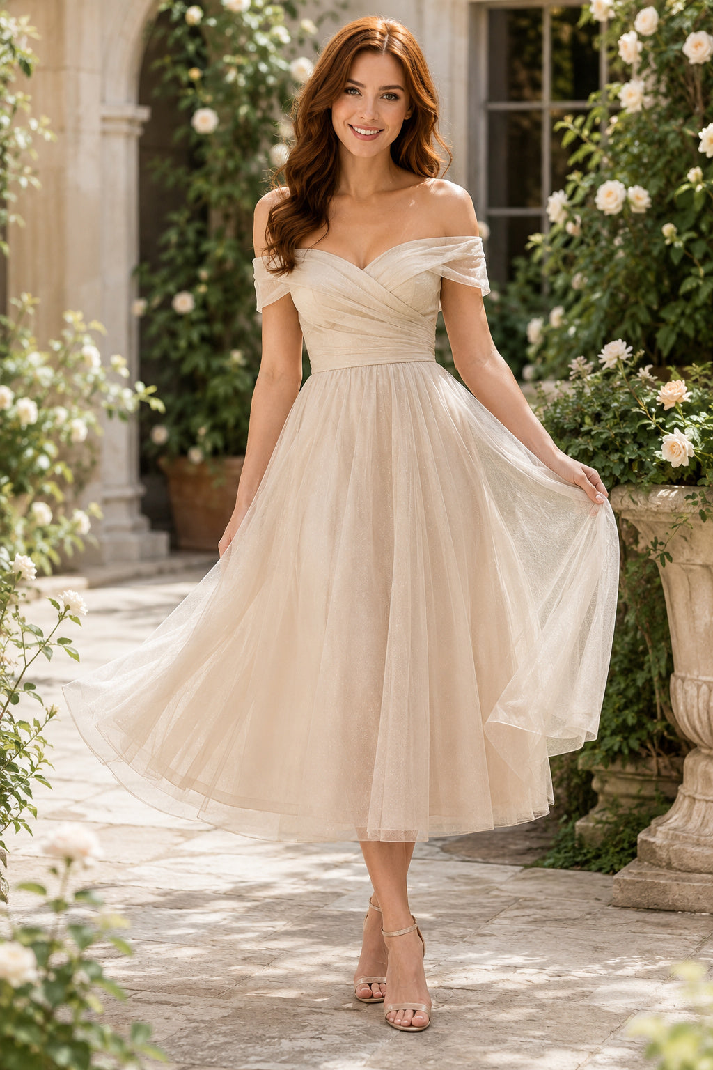 Champagne Cocktail Sheath Dress Style MG_301336 front view