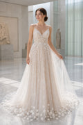 White Square Mermaid Lace Floor-length Wedding Dress With Lace and Lace Bodice and Open Back