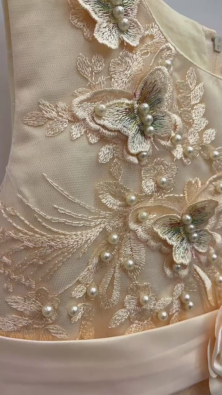 Ärmelloses Prinzessinnenkleid aus Spitze für Hochzeitsfeiern und Geburtstage