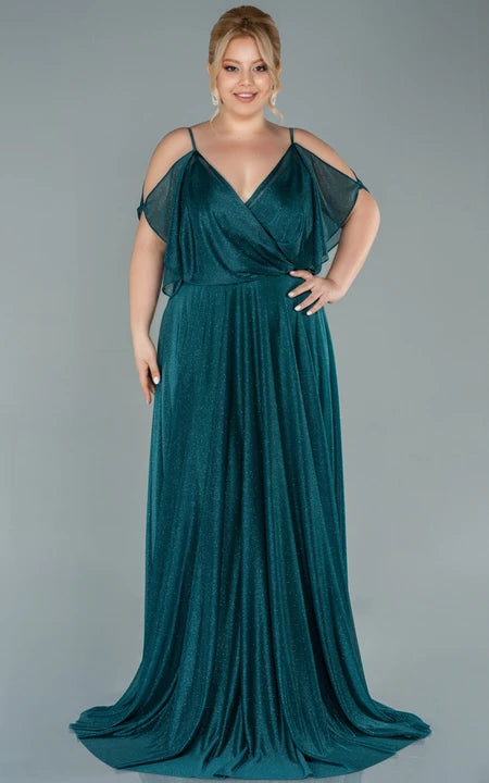 Empire spaghetti šaty s flitry, plisované, plus size, plesové šaty s nízkým výstřihem na zádech