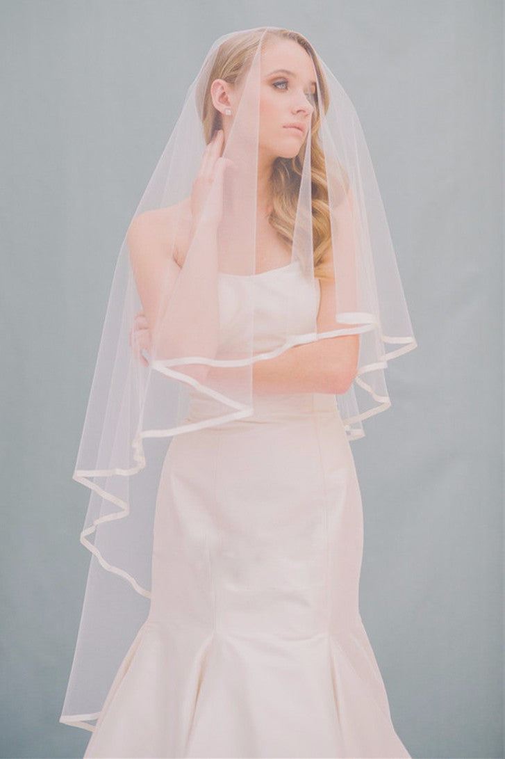 Medium And Short Single-layer Simple Wedding Veil