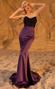 Sexy Sweetheart Empire Sheath Two-tone Prom Dress with Detachable Train