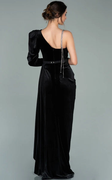 Sexy Asymmetrical Empire One-shoulder Draped Evning Dress