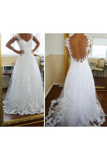 Šaty s krátkým rukávem, V výstřihem, A-linie, dlouhé, krajkové