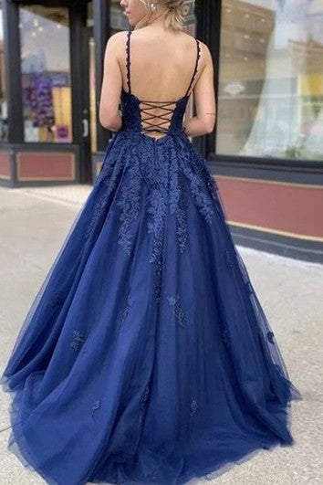 Tylové večerní šaty do podlahy s vlečkou, áčkový střih, bez rukávů, jednoduché, s volánky