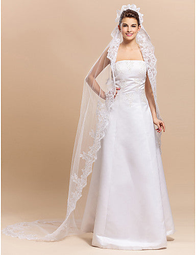 Gracious One-tier Tulle Chapel Wedding Veil