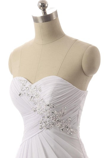 A-Line maxi šaty bez rukávů s výstřihem srdíčko, aplikace, korzetové zapínání na zádech, šifonová krajka