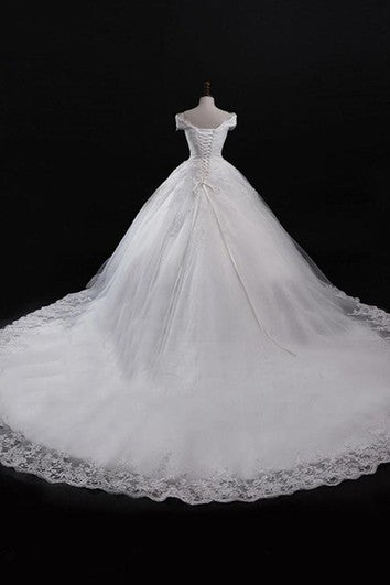 Abito da palla ad abito a V-Neck Lace-Up Back-up Abito in pizzo in pizzo