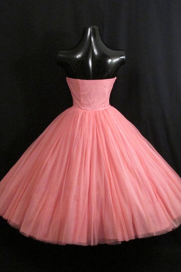 Ballkleid aus Tüll im Empire-Stil mit Herzausschnitt und Rüschen