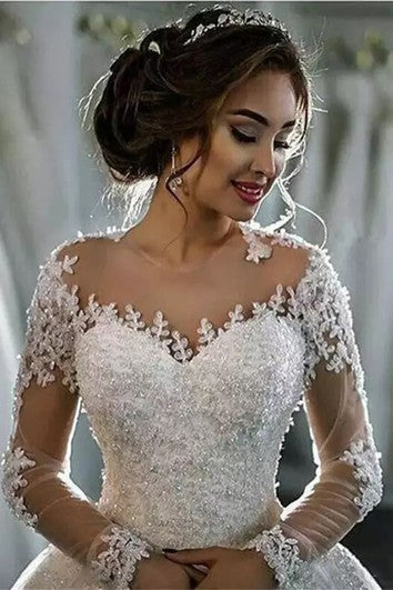 Šaty na svatbu s krajkovým a tylovým vlečkou bez rukávů ve tvaru A s perlovým zdobením