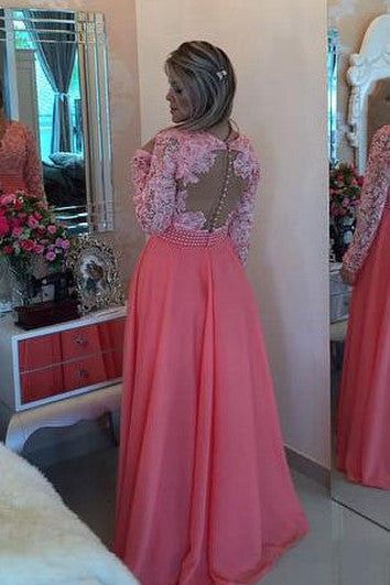 Šaty s výstřihem do V, dlouhým rukávem, aplikacemi z korálků, šifonové krajkové, střih do A