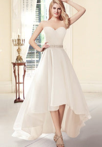 Sweetheart A-line High-Low Wedding Dress