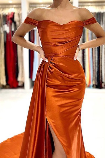 Casual Sleeveless Floor-length A Line Satin Zipper Guest Dress with Split Front