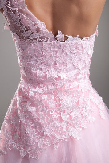 Edle Mini-Kleider mit Applikationen und einer Schulter in A-Linie, ärmellos, für besondere Anlässe