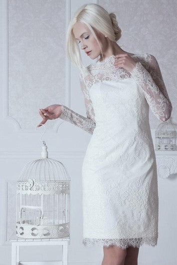 Vestido longitud de rodilla de encaje de encaje de encaje de encaje de encaje con ojo de teclas