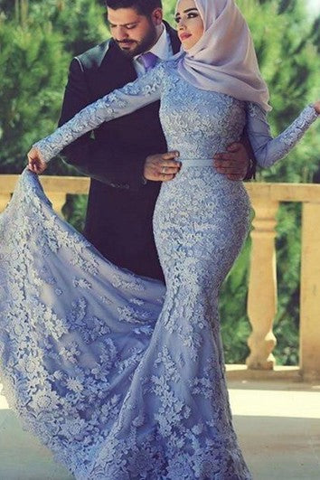 Šaty mořská panna s krajkou a aplikacemi Sweep Train