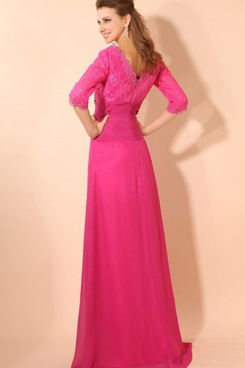 Šaty s krátkými rukávy a výstřihem do V s krajkovým živůtkem