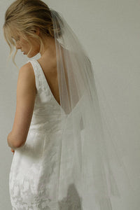 Simple Soft Tulle Fingertip Bridal Veil